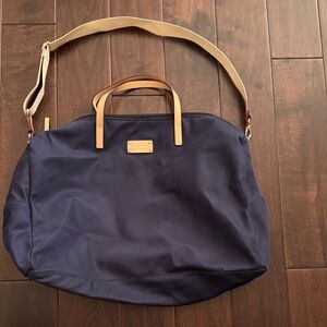Kate Spade Navy and Tan Travel Bag